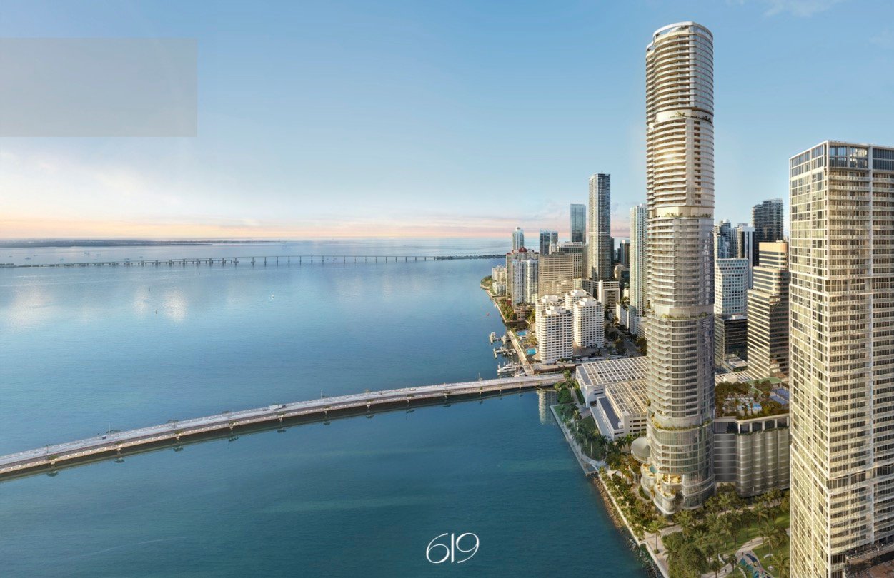 619 Brickell Nobu Residences — 75-story waterfront luxury tower on Biscayne Bay by Foster + Partners