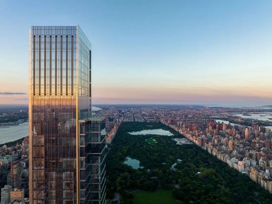 Eksterior Central Park Tower, bagian penthouse terbaik