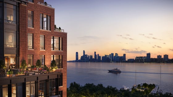 The Cortland di tepi Hudson River, bagian analisis Manhattan