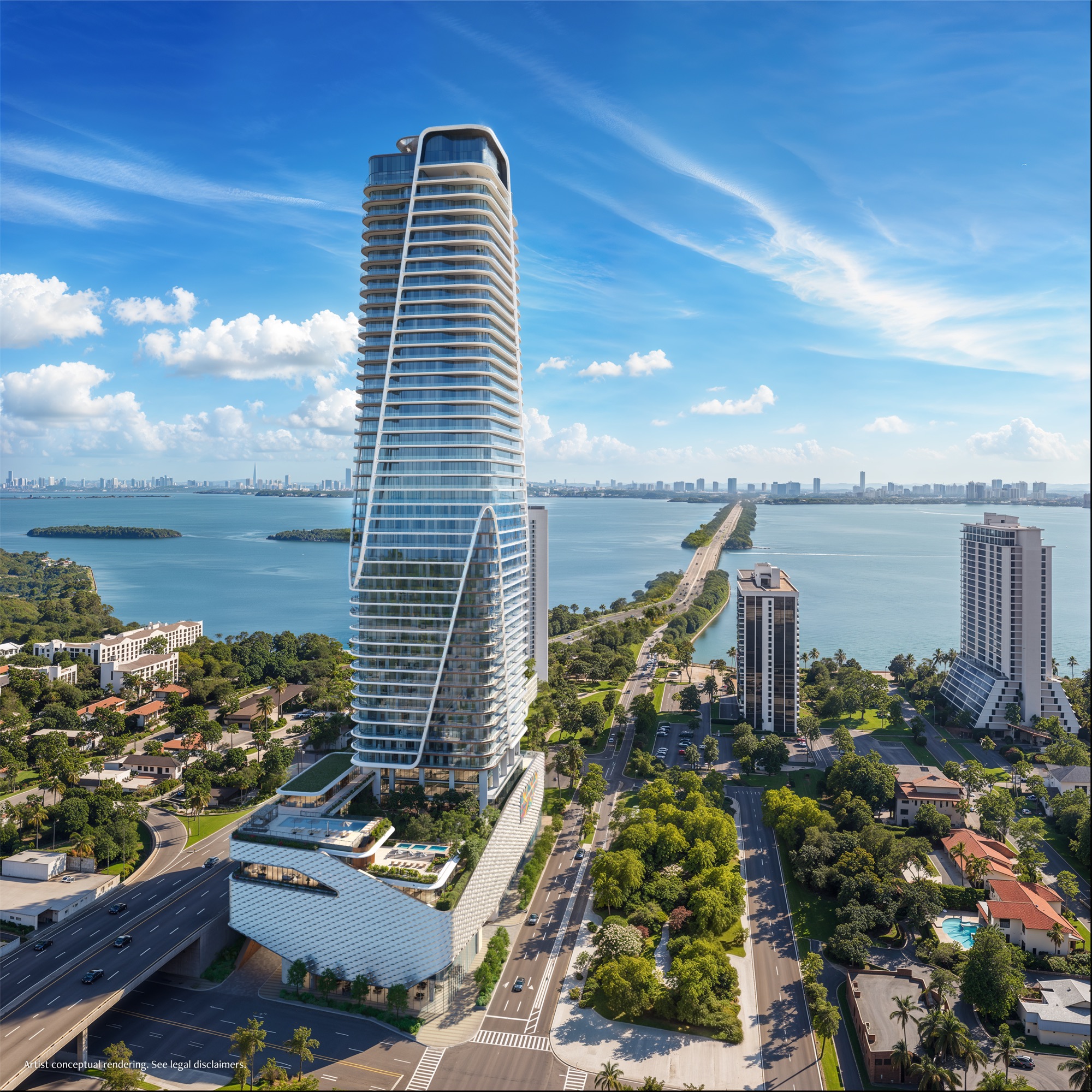 Anantara Miami Resort & Residences exterior rendering in Edgewater / Design District gateway