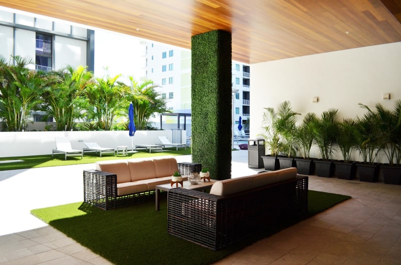 Resident lounge at Brickell Ten