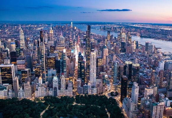 Manhattan skyline luxury condominiums