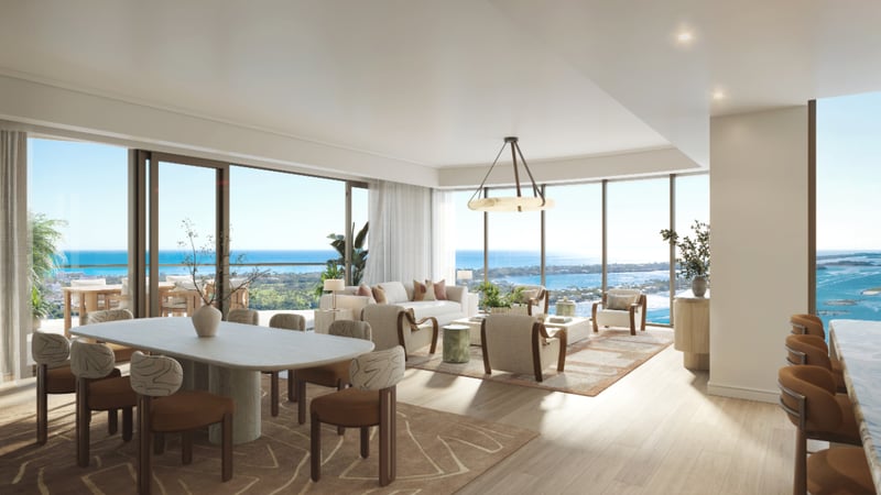 Edgeworth living room with ocean views