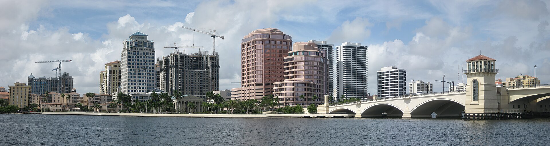 West Palm Beach waterfront skyline with luxury pre-construction developments along the Intracoastal