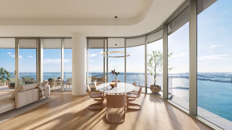 LILLI Miami residence living room with bay views