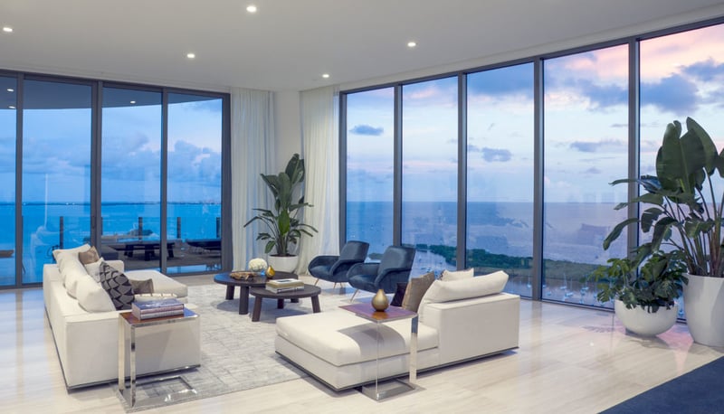 One Park Grove residence with Biscayne Bay views