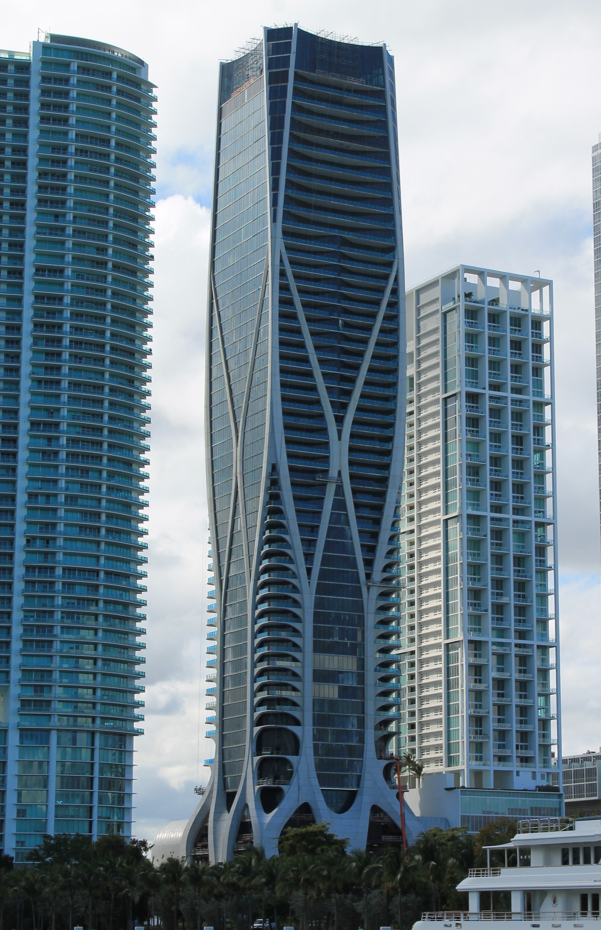 One Thousand Museum exterior in Downtown Miami