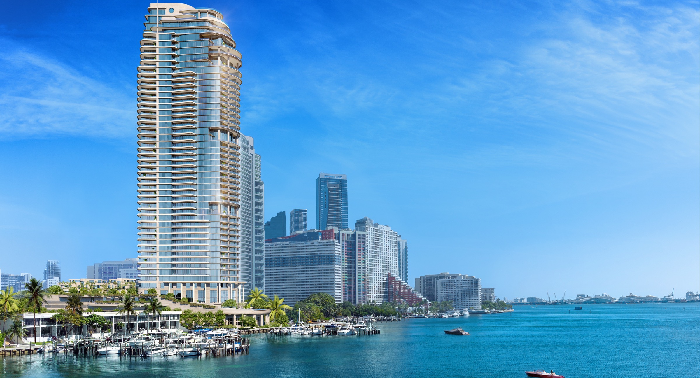 The St. Regis Residences, Miami exterior rendering in South Brickell
