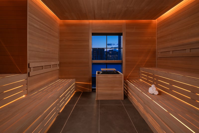 Sauna in The Gale Miami wellness center