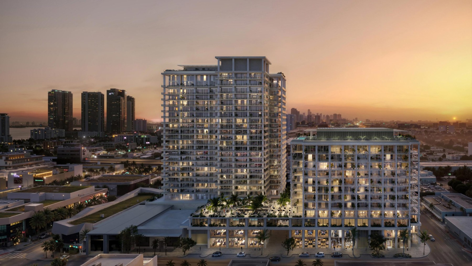 Fouquet's Hotel & Residences exterior rendering in Design District