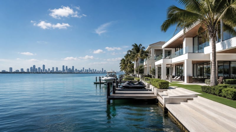 Miami waterfront homes and Biscayne Bay estate setting