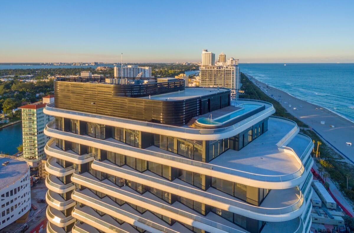 Faena House penthouse and Miami Beach coastline