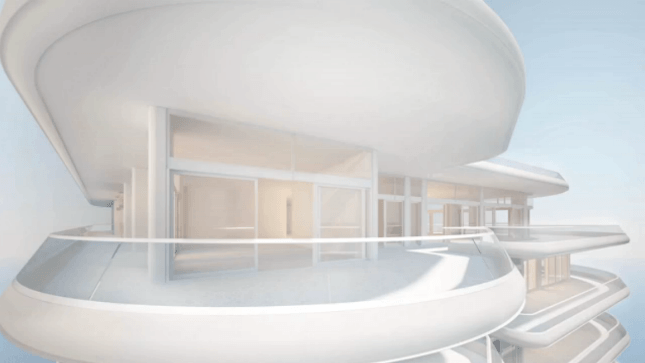 Faena House curved oceanfront terraces