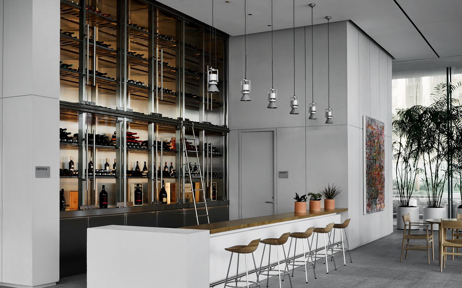 Private wine and entertaining space at Eighty Seven Park