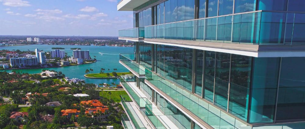 Private terrace and bay view at Oceana Bal Harbour