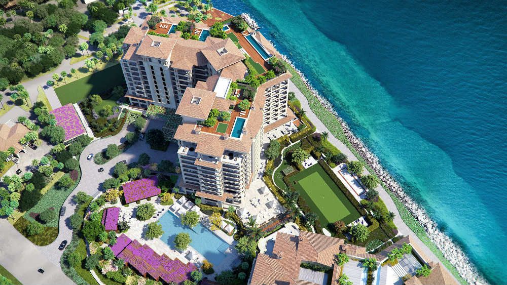 Palazzo Della Luna aerial and waterfront amenities