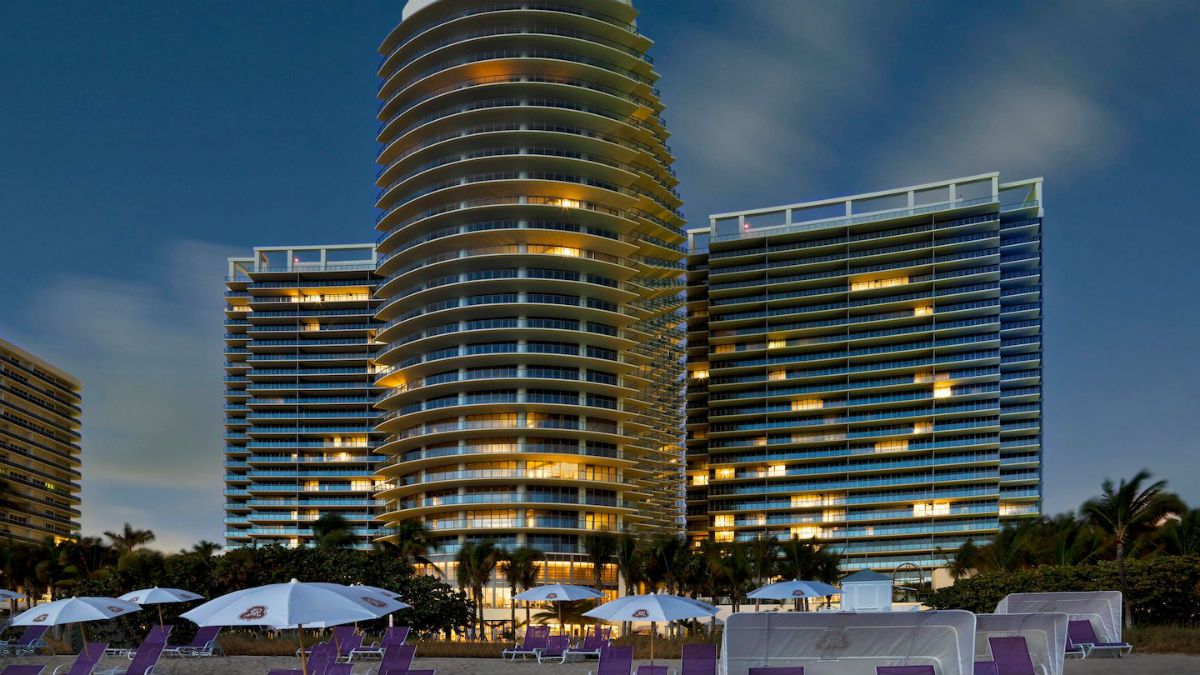 St. Regis Bal Harbour oceanfront tower and beach