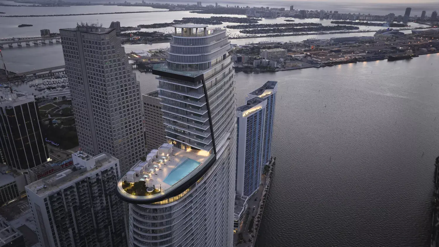 Completed Aston Martin Residences waterfront tower